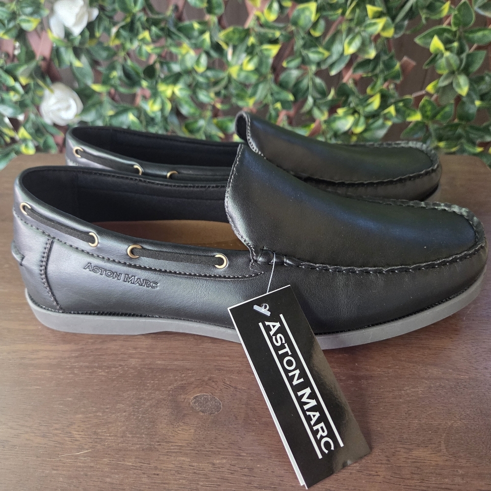 Black Driving Loafers Aston Marc Abrams Comfort Sz 10 NWT Read Description